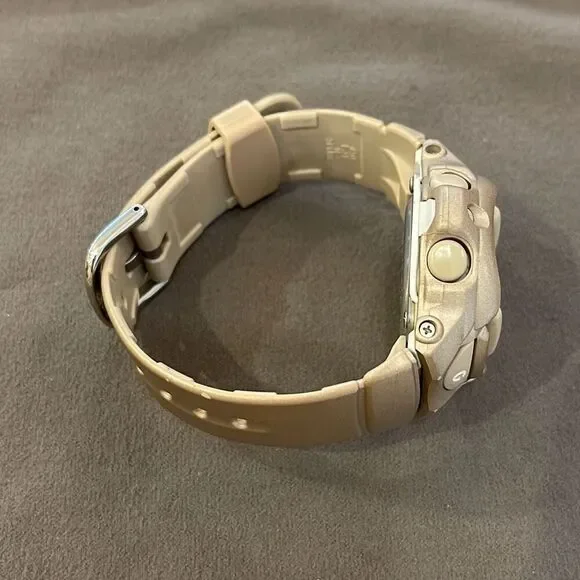 Casio Womens Water Shock Resistant Baby G Digital‎ Wristwatch Cream Rose Gold - Picture 3 of 8